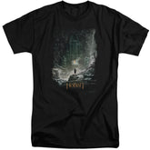 The Hobbit At Smaugs Door Men's 18/1 Tall Cotton Short-Sleeve T-Shirt
